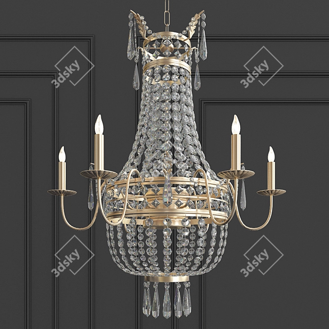 Glimmering Paris Chandelier 3D model image 1