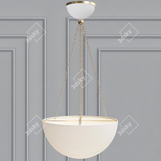 Transitional Alabaster Chandelier: O'Connor 3D model image 1