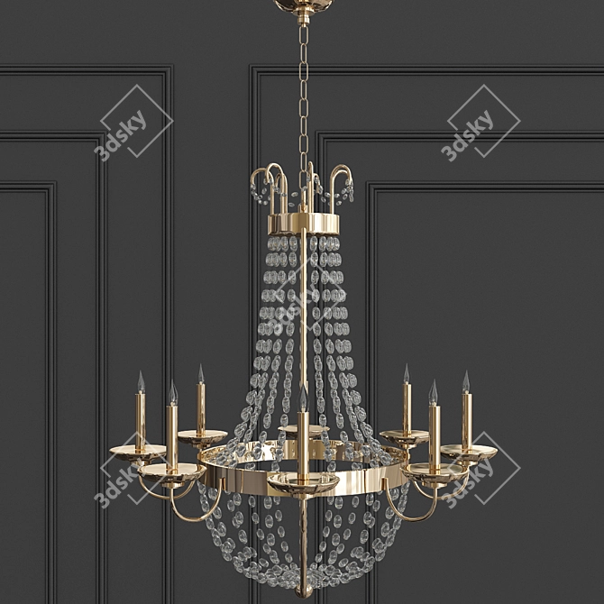 Paris Flea Market 8-Light Chandelier 3D model image 1