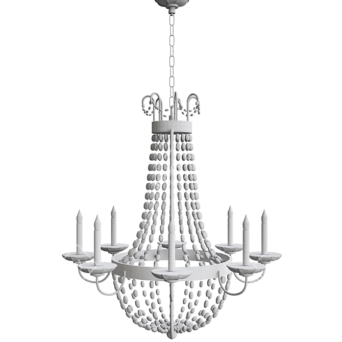 Paris Flea Market 8-Light Chandelier 3D model image 2