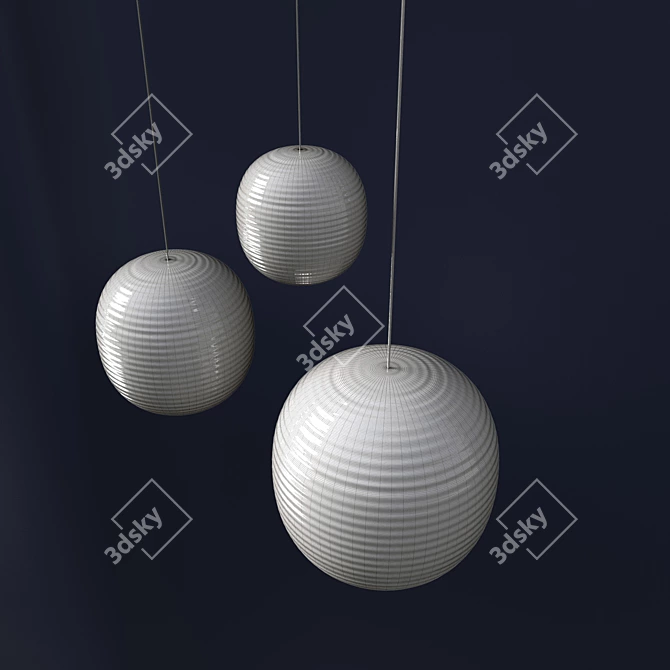 Luminous Lantern Pendant Chandelier 3D model image 3