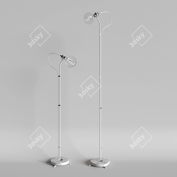 Elegant Five Floor Lamp 3D model image 2
