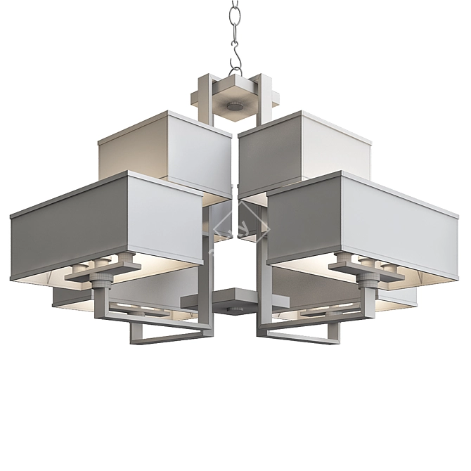 Luxurious Furstenberg Stainless Steel Chandelier 3D model image 3