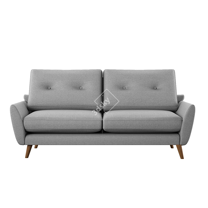 Modern 2 Seater Sofa with Vray Texturing 3D model image 1