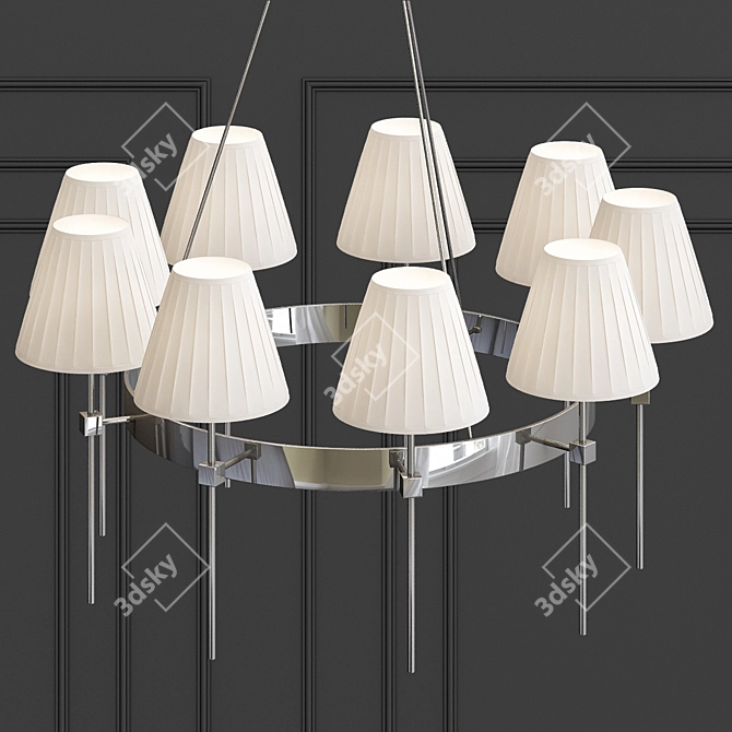 Stylish Stainless Pendant Light 3D model image 2