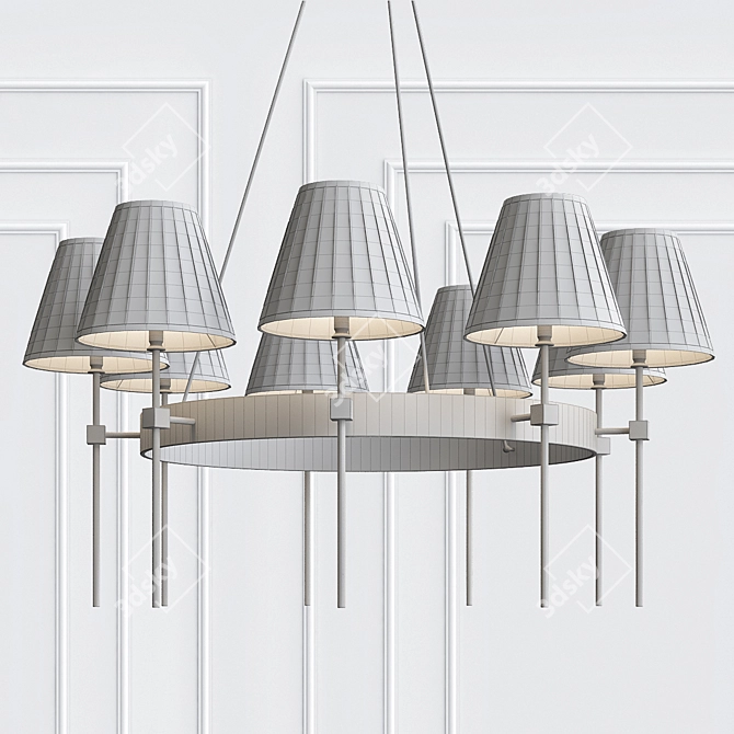 Stylish Stainless Pendant Light 3D model image 3