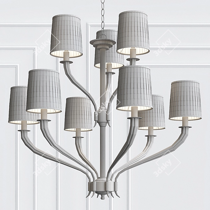 Elegant Mayflower Chandelier 3D model image 3