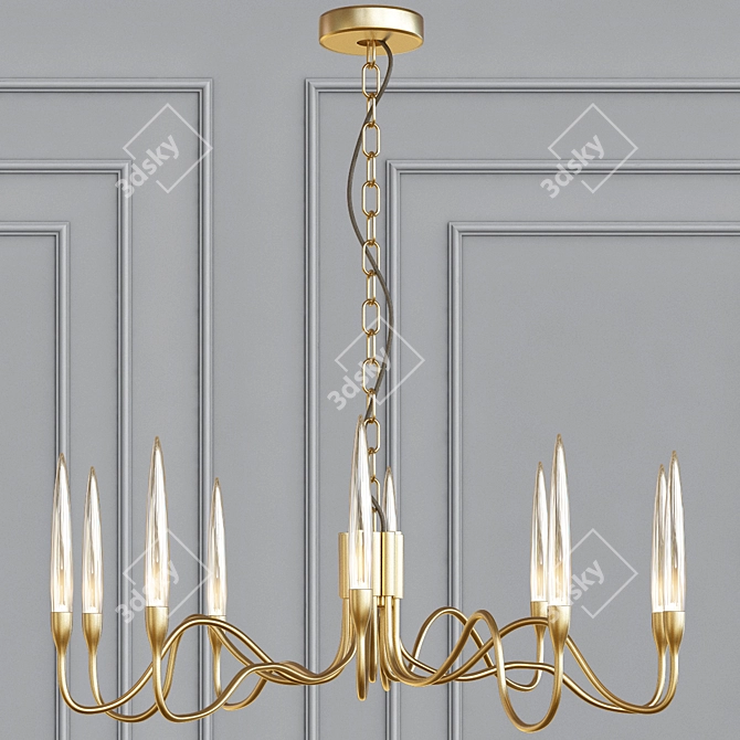 Elegant Round Chandelier: Il Pezzo Mancante Il Pezzo 3 3D model image 1