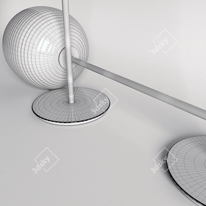 Luminous Lantern: Large Floor Lamp 3D model image 3