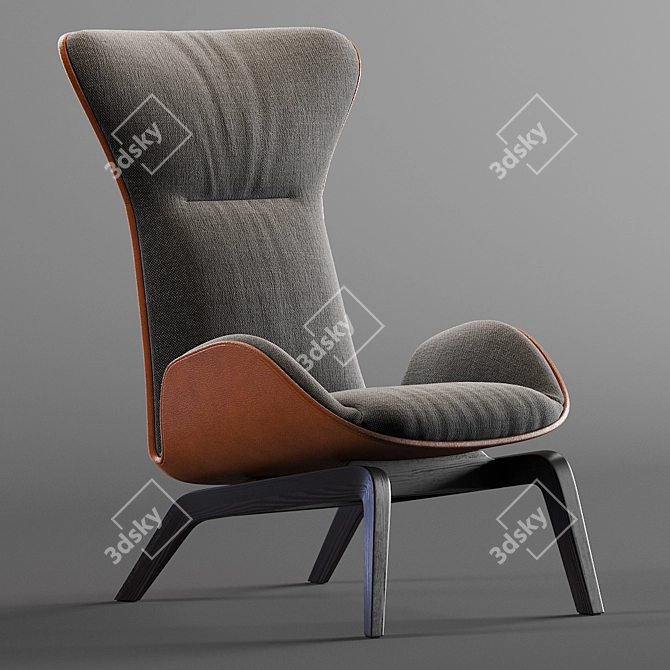 Sleek Armchair by Casamania & Horm 3D model image 1