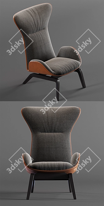 Sleek Armchair by Casamania & Horm 3D model image 2