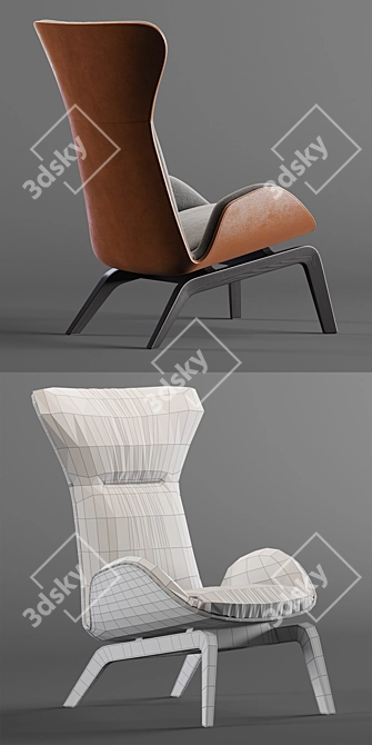 Sleek Armchair by Casamania & Horm 3D model image 3