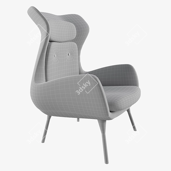 Modern Gogh Lounge Chair 3D model image 3