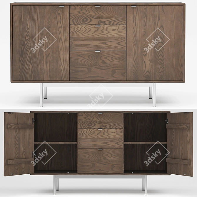 Contemporary Storage Cabinets for Efficient Organization 3D model image 1