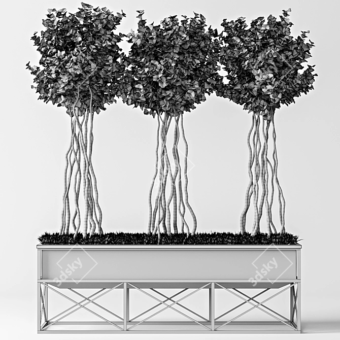 Elegant English Ivy Topiary: Perfect Green Accent 3D model image 3