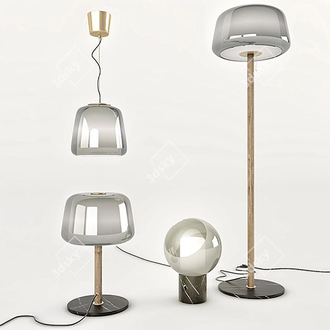 Elegant Ikea Evedal Lighting Set 3D model image 1