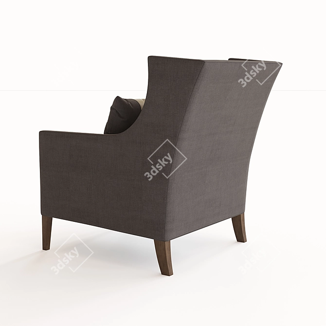 Sloan Wingback Chair: Elegant Upholstered Seating 3D model image 2