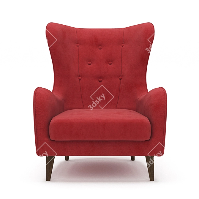 Montreal Living Set: Sofa + Armchair 3D model image 2