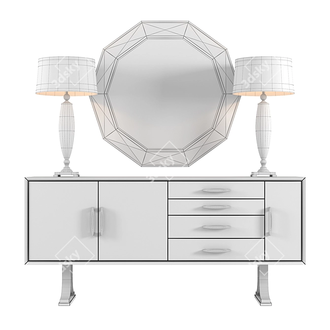 Midcentury Buffet in Lexington Carnegie Collection 3D model image 3