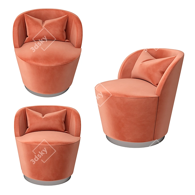 Monk Armchair: Comfort in Style 3D model image 1