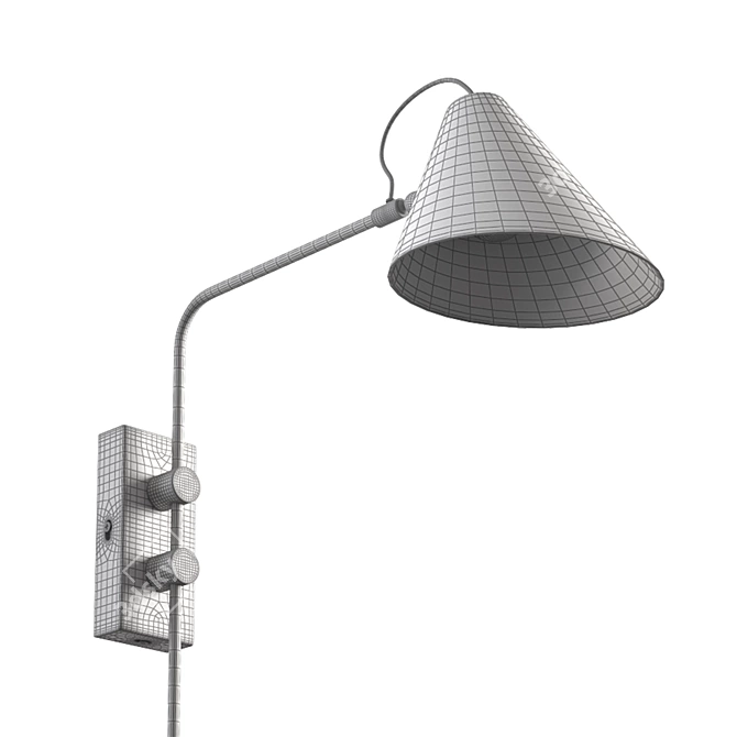 Modern Black Wall Lamp | House Doctor 3D model image 3