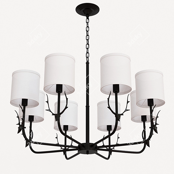 BOTIMI 8-Light Chandelier 3D model image 1