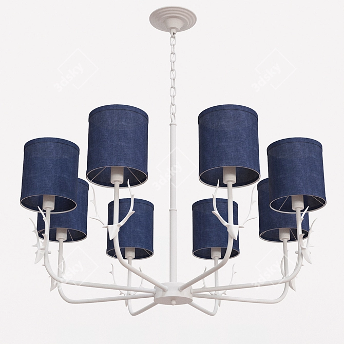 BOTIMI 8-Light Chandelier 3D model image 2