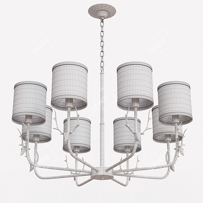 BOTIMI 8-Light Chandelier 3D model image 3