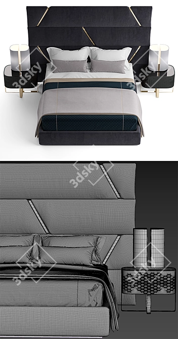 Stylish Dream Bed 3D model image 3