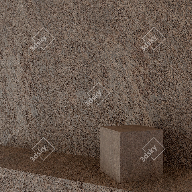 Elegant Marble Plaster - Decorative Opulence 3D model image 1