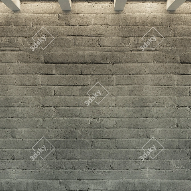 Title: Vintage Brick Wall Texture 3D model image 3