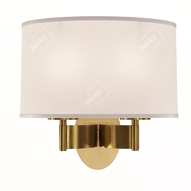 Elegant Ribbon Wall Light: Barbara Barry Graceful Collection 3D model image 1