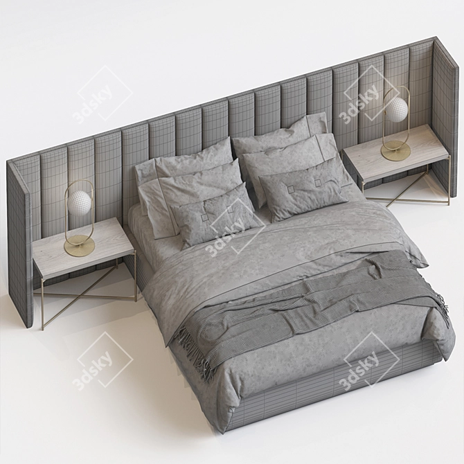 Gorgeous Provence Bed Set 3D model image 3