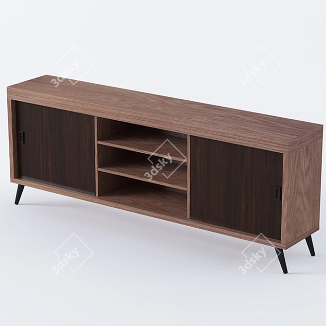 Elegant Entryway Console Table 3D model image 1