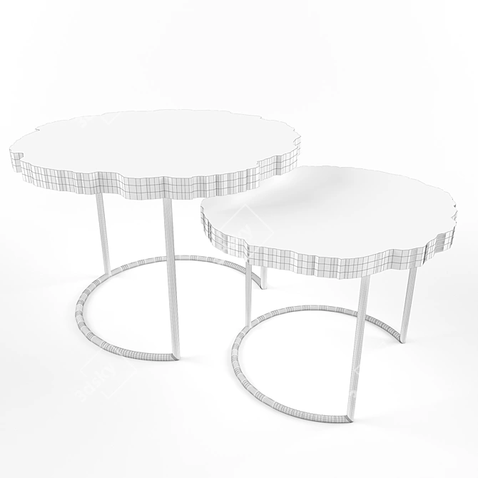 Sleek Slab Coffee Tables 3D model image 3