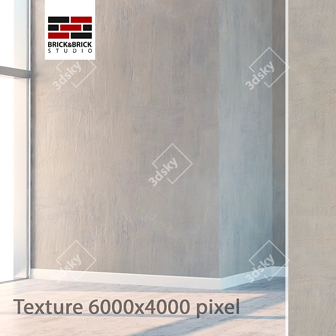 Seamless High-Detail Stucco Texture 3D model image 1