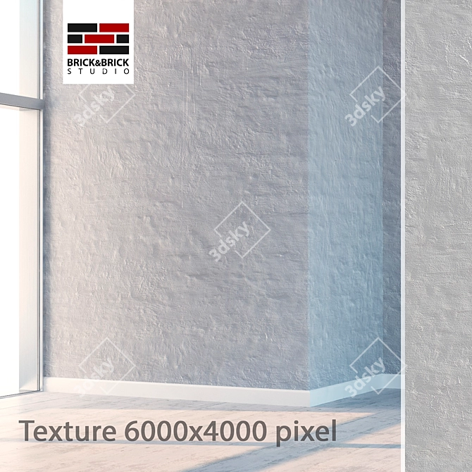 Seamless Relief Plaster 3D model image 1