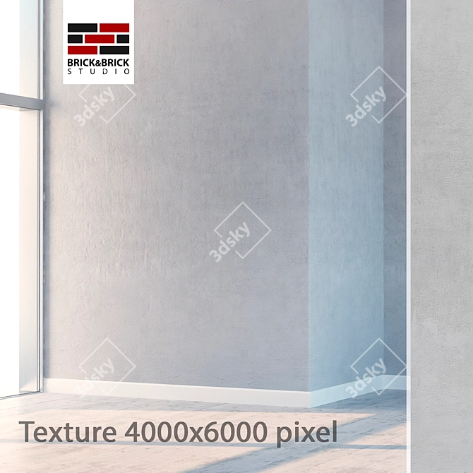 Highly Detailed Seamless Plaster 3D model image 1