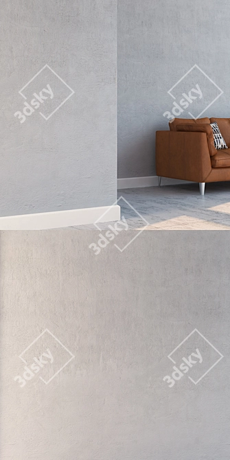 Highly Detailed Seamless Plaster 3D model image 3