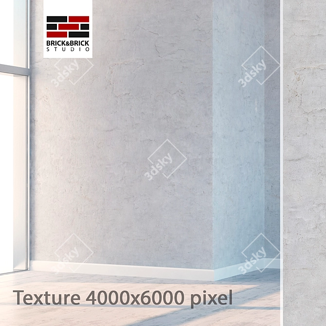 Title: Seamless High-Detail Plaster 3D model image 1