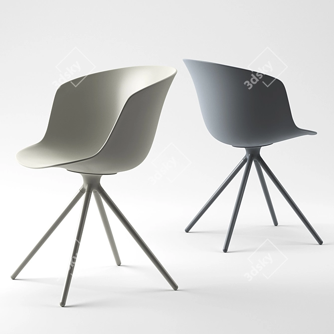 Sleek Mono Chair: Modern, Minimalist 3D model image 1