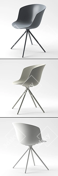 Sleek Mono Chair: Modern, Minimalist 3D model image 2