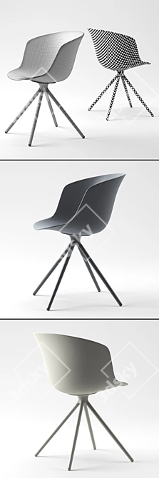 Sleek Mono Chair: Modern, Minimalist 3D model image 3