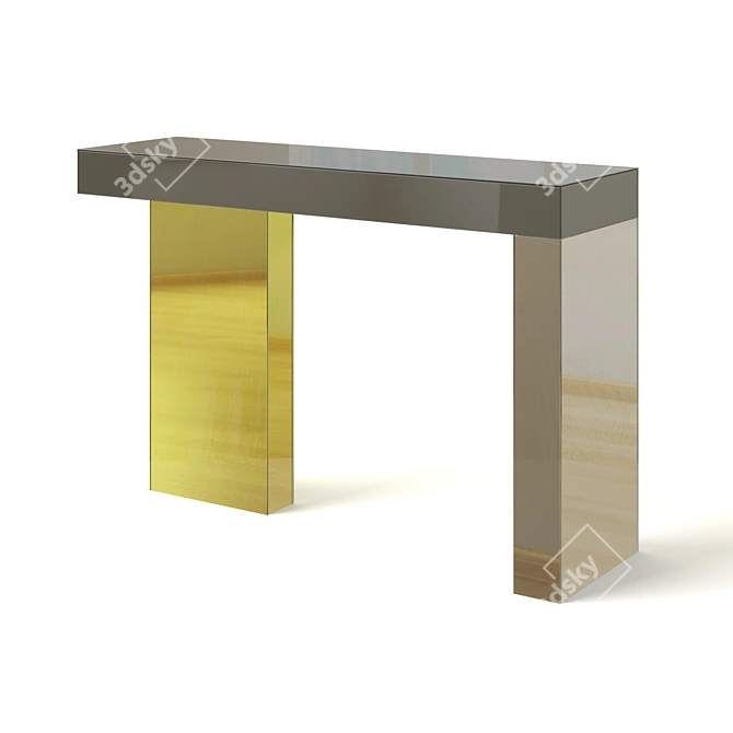 Elegant Mirror Console Table 3D model image 1