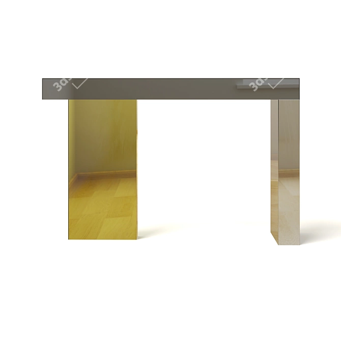 Elegant Mirror Console Table 3D model image 2