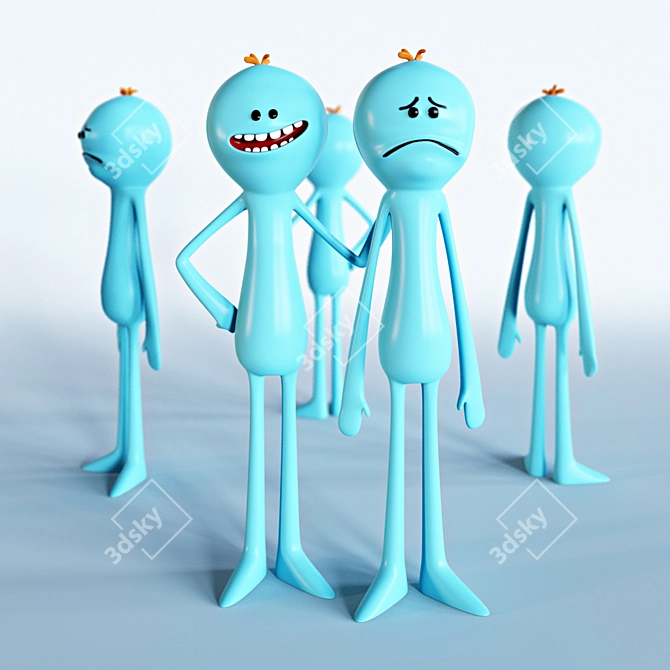 Adorable Alien Helpers 3D model image 2