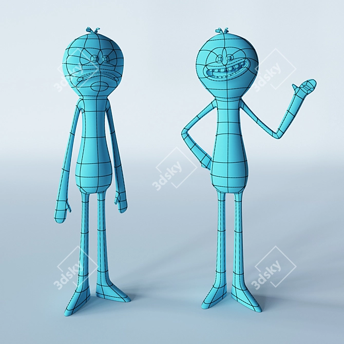 Adorable Alien Helpers 3D model image 3