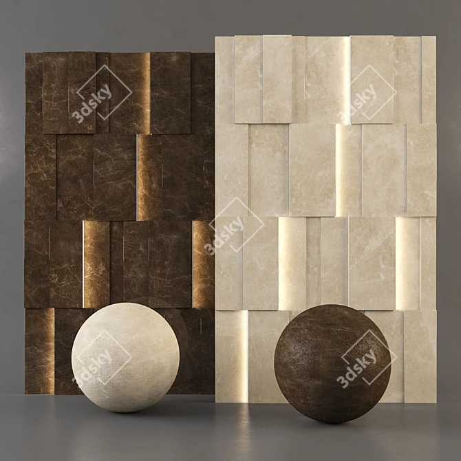 Bronze Armani & Latte Slab - Seamless Elegance 3D model image 1