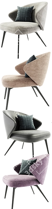 Modern Ellen Armchair with Elegant Design 3D model image 2