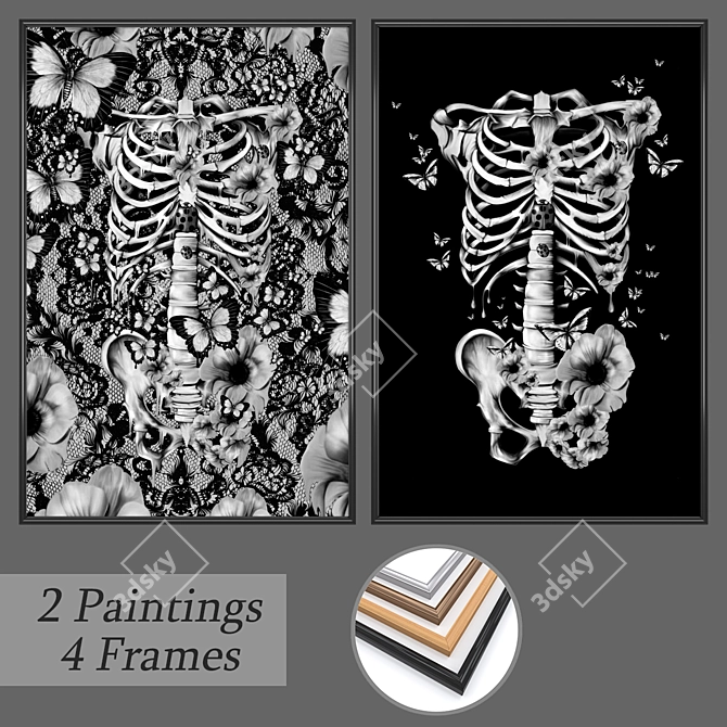 Versatile Set of Wall Paintings 3D model image 1